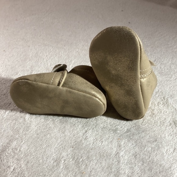 Just One You Carter’s Metallic Gold Baby Moccasins - Picture 7 of 8